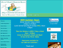 Tablet Screenshot of marconibeachrestaurant.net